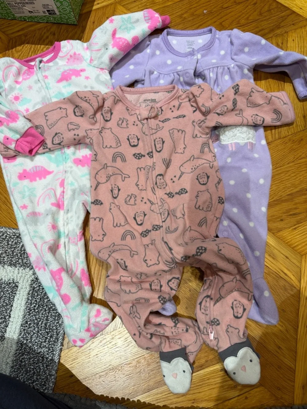 Fleece long sleeves onesie pajamas